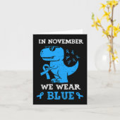 Carte En novembre We Wear Blue Diabete Awareness Trex D (Fleur jaune)