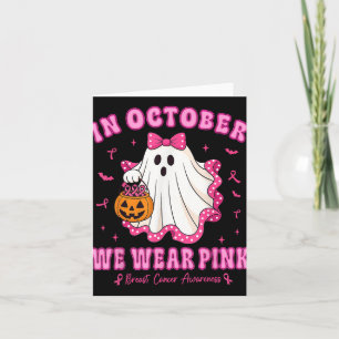 Carte En Octobre Nous Portons Chemise Rose Fantôme Cance