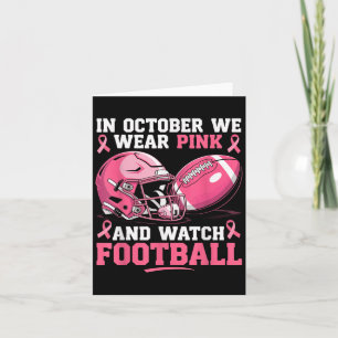 Carte En Octobre Nous Portons Du Rose Football Cancer Du