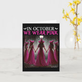 Carte En Octobre Nous Portons La Sorcière Rose D'Hallowe (Fleur jaune)