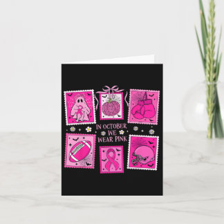 Carte En Octobre Nous Portons Le Fantôme Rose Le Timbre 