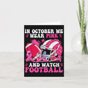 Carte En Octobre Nous Portons Le Football Rose Cancer Du