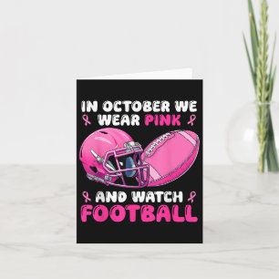 Carte En Octobre Nous Portons Le Football Rose Cancer Du