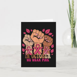 Carte En Octobre Nous Portons le Rose pour la Sensibilis