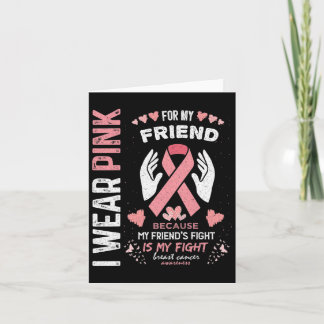 Carte En Octobre, Nous Portons Le Rose Pour Mon Ami Canc