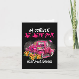 Carte En Octobre Nous Portons Le Ruban Rose Leopard Truc