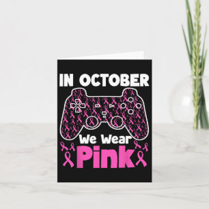 Carte En Octobre, Nous Portons Pink Breast Cancer Jouer