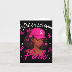 Carte En Octobre Nous Portons Pink Breast Cancer Sensibi