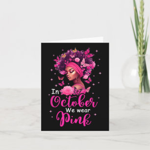Carte En Octobre Nous Portons Pink Breast Cancer Sensibi