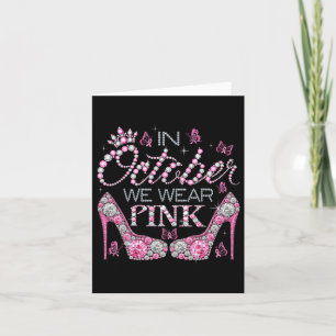 Carte En Octobre Nous Portons Pink Breast Cancer Sensibi