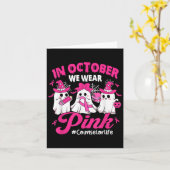 Carte En Octobre Nous Portons Pink Counseling Life Breas (Fleur jaune)