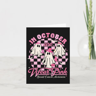 Carte En Octobre Nous Portons Pink Ghost Halloween Hallo