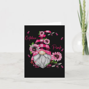 Carte En Octobre Nous Portons Pink Gnome Certifié Cancer