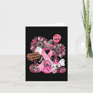 Carte En Octobre Nous Portons Pink Ribbon Ghost Hallowee