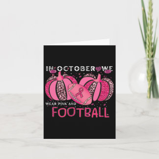 Carte En Octobre Nous Portons Rose Et Regardons Footbyll