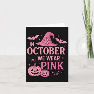 Carte En Octobre Nous Portons Rose Ruban Rose Cancer Sei