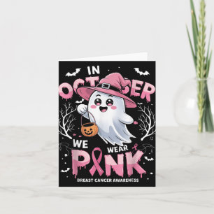 Carte En Octobre Nous Portons Une Chemise Rose Fantôme C