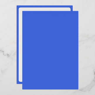Carte en Papier Aluminium Bleu Royal Minimaliste –