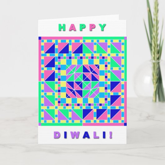 Carte en pastel de Rangoli Diwali (Devant)