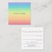 Carte en pastel de référence de client d'Ombre (Devant / Derrière)