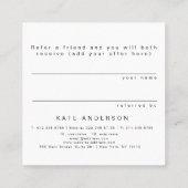 Carte en pastel de référence de client d'Ombre (Dos)