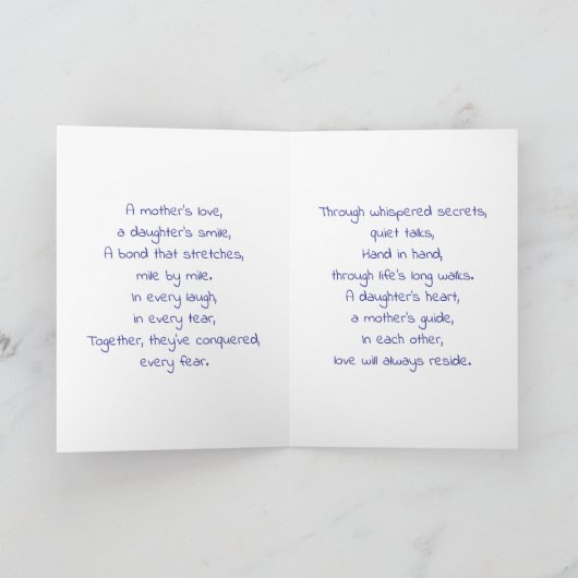 Carte En pensant à toi pour la Journée nationale des fil (Intérieur)