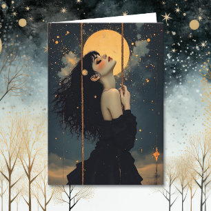 Carte En pensant à toi sous la même Lune Céleste