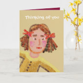 Carte En pensant à vous (Fleur jaune)