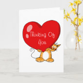 Carte En pensant à vous (Fleur jaune)