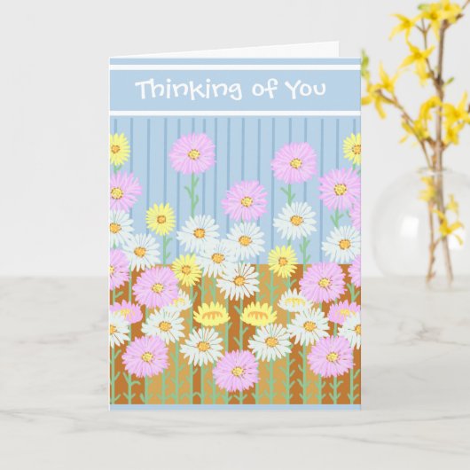 Carte En pensant à vous (Fleur jaune)