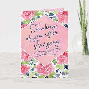 Carte En pensant à vous après la chirurgie, avec calligr