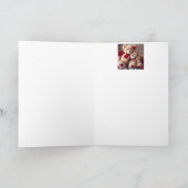 Carte En pensant à vous Ourson Câlin Cœurs d'Amour (Intérieur)