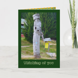 Carte En pensant à vous, Roumanie, sculpture en bois
