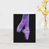 Carte En Pointe Purple - Nota blanche (Fleur jaune)