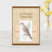 Carte En Profondeur Sympathie, deuil de la colombe (Fleur jaune)