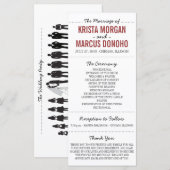 Carte en rack 25 du programme de mariage Silhouett (Devant / Derrière)