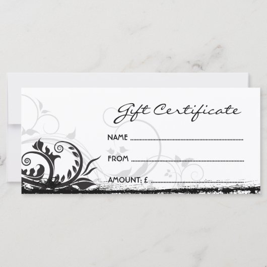 Carte en rack à grains floraux (Dos)