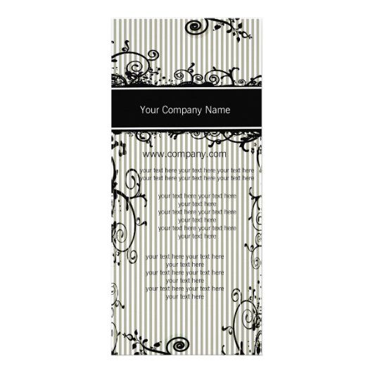 Carte en rack à rayures noir et blanc (Dos)