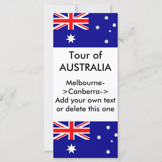 Carte en rack avec Drapeau Australie (Devant)