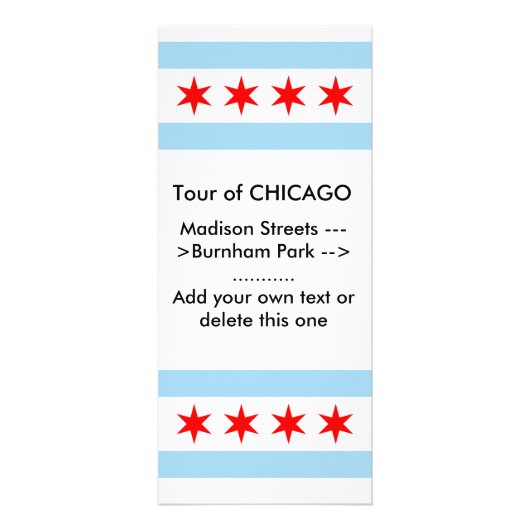 Carte en rack avec drapeau de Chicago, Illinois, U (Devant)