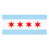 Carte en rack avec drapeau de Chicago, Illinois, U (Dos)