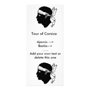 Carte en rack avec Drapeau de Corse