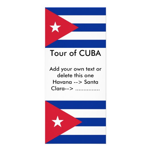 Carte en rack avec drapeau de Cuba (Devant)