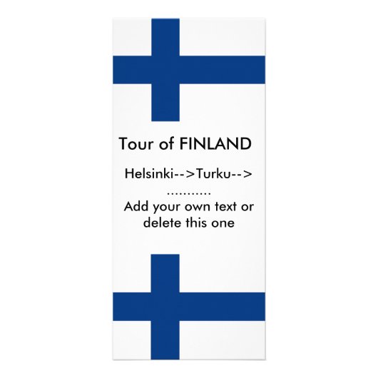 Carte en rack avec drapeau de Finlande (Devant)