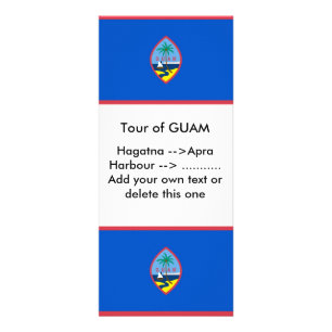 Carte en rack avec Drapeau de Guam, U.S.A.