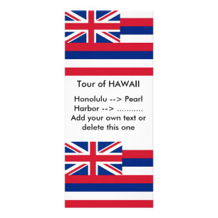 Carte en rack avec Drapeau de Hawaii, U.S.A.