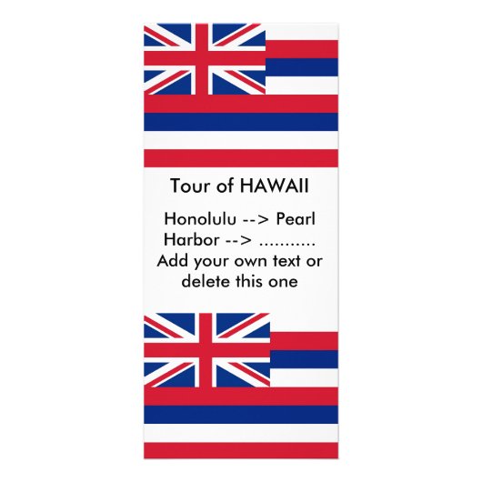 Carte en rack avec Drapeau de Hawaii, U.S.A. (Devant)