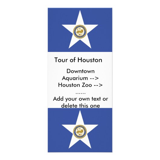 Carte en rack avec Drapeau de Houston, U.S.A. (Devant)