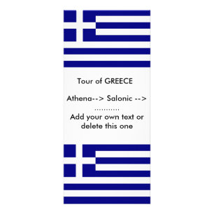 Carte en rack avec drapeau de la Grèce