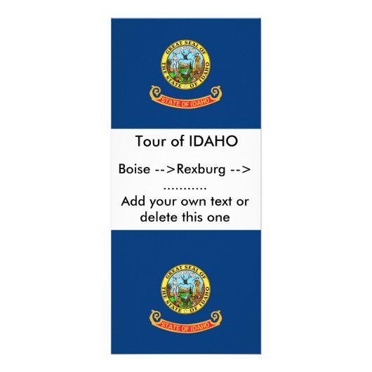 Carte en rack avec Drapeau de l'Idaho, États-Unis. (Devant)